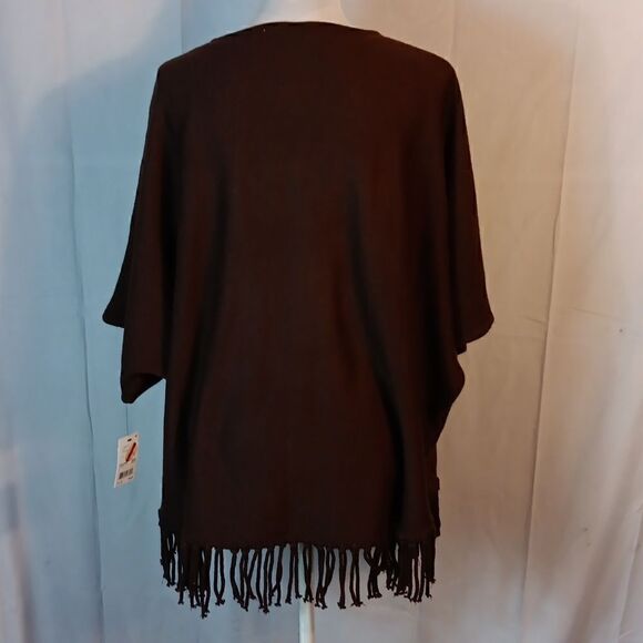 Macy's NY Collection Fringed Sweater - Picture 4 of 9